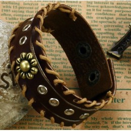 Pulseira De Couro De Titânio Retrô De Excelente Qualidade