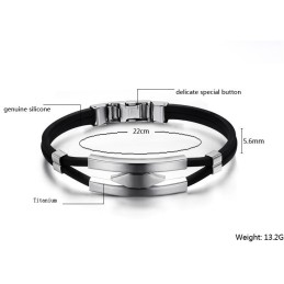 Pulseira De Silicone De Titânio De Alta Qualidade