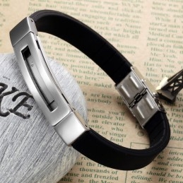 Pulseira Masculina De Silicone De Titânio De Excelente Qualidade