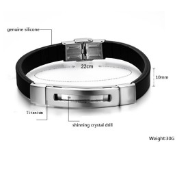Pulseira Masculina De Silicone De Titânio De Excelente Qualidade