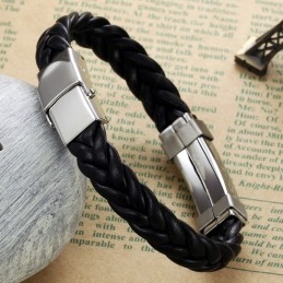 Pulseira De Couro De Titânio Com Strass Da Rainha Da Qualidade