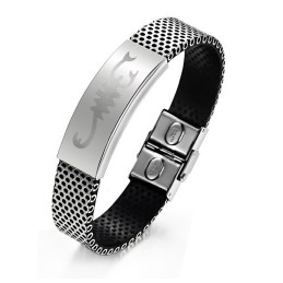Pulseira De Couro De Titânio Scorpion De Qualidade Estável