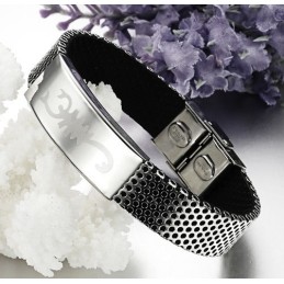 Pulseira De Couro De Titânio Scorpion De Qualidade Estável