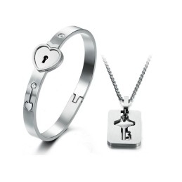 Pulseira De Titânio Com Trava De Grande Variedade Para Amantes