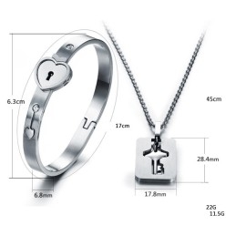 Pulseira De Titânio Com Trava De Grande Variedade Para Amantes