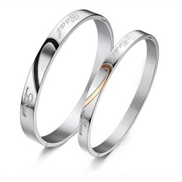 Pulseira De Titânio Em Formato De Coração De Qualidade Confiável Para Amantes