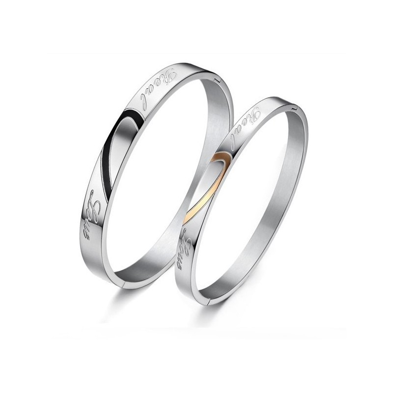 Pulseira De Titânio Em Formato De Coração De Qualidade Confiável Para Amantes