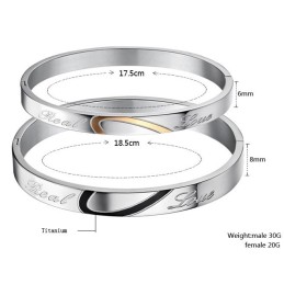 Pulseira De Titânio Em Formato De Coração De Qualidade Confiável Para Amantes