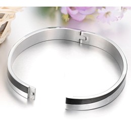 Pulseira De Titânio De Qualidade Estável Para Amantes Com Strass