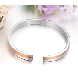 Pulseira De Titânio De Qualidade Estável Para Amantes Com Strass