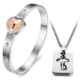 Pulseira De Titânio Com Fecho De Alta Qualidade Para Amantes