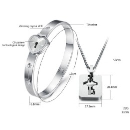 Pulseira De Titânio Com Fecho De Alta Qualidade Para Amantes