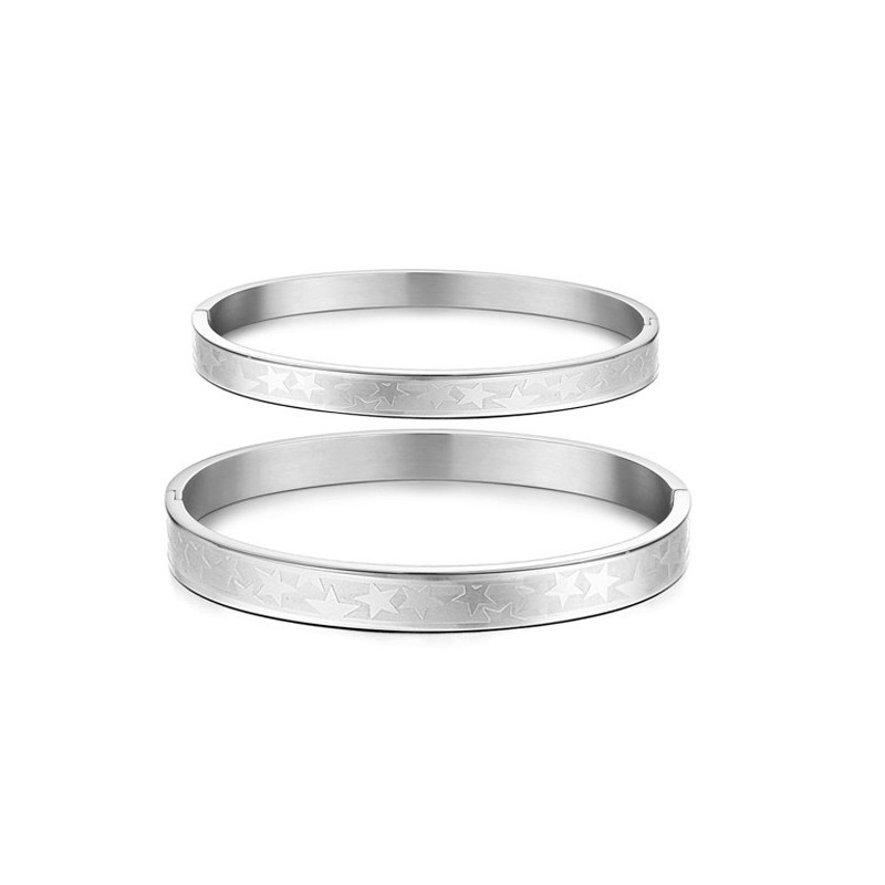 Pulseira De Titânio Em Formato De Estrela Fácil De Usar Para Amantes Pulseira De Titânio Em Formato De Estrela Fácil De Usar Para Amantes