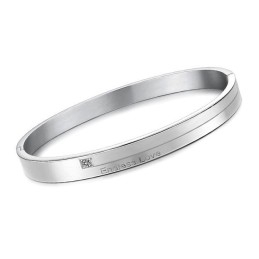 Pulseira De Titânio Concisa De Excelente Qualidade Para Amantes Com Strass