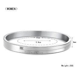 Pulseira De Titânio Concisa De Excelente Qualidade Para Amantes Com Strass