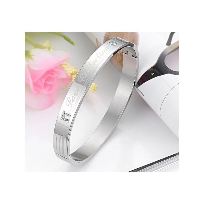Pulseira De Titânio Com Strass E Qualidade E Quantidade Garantidas Para Amantes