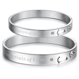Pulseira De Titânio De Excelente Qualidade Para Amantes Com Strass