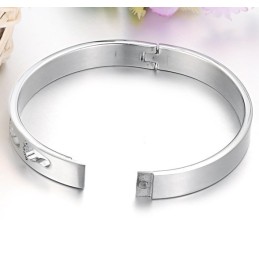 Pulseira De Titânio De Excelente Qualidade Para Amantes Com Strass