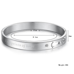 Pulseira De Titânio De Excelente Qualidade Para Amantes Com Strass