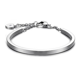 Pulseira De Titânio Feminina De Qualidade Estável E Em Formato De Coração
