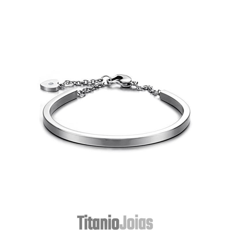 Pulseira De Titânio Feminina De Qualidade Estável E Em Formato De Coração Pulseira De Titânio Feminina De Qualidade Estável E Em Formato De Coração