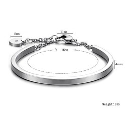 Pulseira De Titânio Feminina De Qualidade Estável E Em Formato De Coração