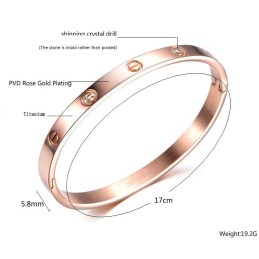 Pulseira De Titânio Com Parafuso Feminino De Qualidade Superior