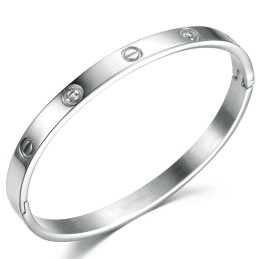 Pulseira Feminina De Titânio De Alta Qualidade Com Diamante