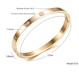 Pulseira Feminina De Titânio De Qualidade Estável Com Diamante
