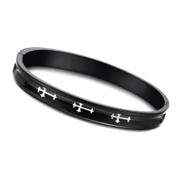 Pulseira De Titânio Cruzada Durável Para Amantes