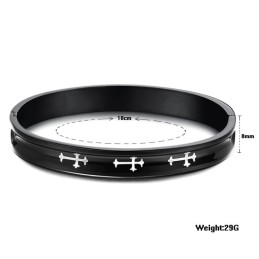 Pulseira De Titânio Cruzada Durável Para Amantes