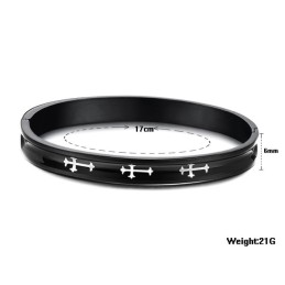 Pulseira De Titânio Cruzada Durável Para Amantes