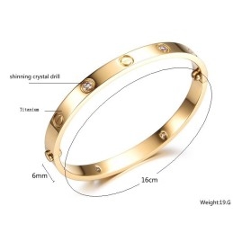 Pulseira Feminina De Titânio De Qualidade Confiável Com Strass