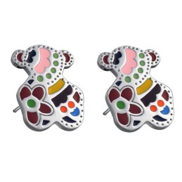 Brincos De Titânio Em Formato De Urso Feminino De Qualidade Estável