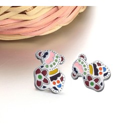Brincos De Titânio Em Formato De Urso Feminino De Qualidade Estável