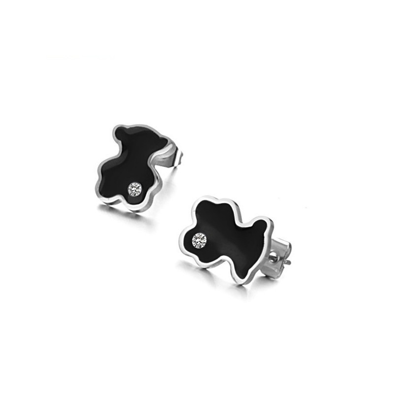 Brincos De Titânio Em Formato De Urso Feminino De Renome Mundial Com Diamante Brincos De Titânio Em Formato De Urso Feminino De Renome Mundial Com Diamante