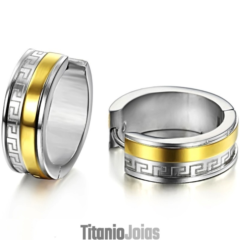 Brincos De Titânio Com Padrão De Parede Fáceis De Usar Brincos De Titânio Com Padrão De Parede Fáceis De Usar