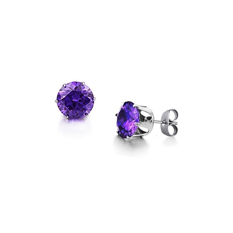 Brincos Femininos De Titânio Roxo Com Diamante, Conhecidos Por Sua Alta Qualidade Brincos Femininos De Titânio Roxo Com Diamante, Conhecidos Por Sua Alta Qualidade