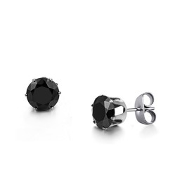 Brincos Masculinos De Titânio Preto De Alta Qualidade Com Diamante