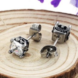 Brincos De Titânio Unissex De Qualidade Estável Com Diamante