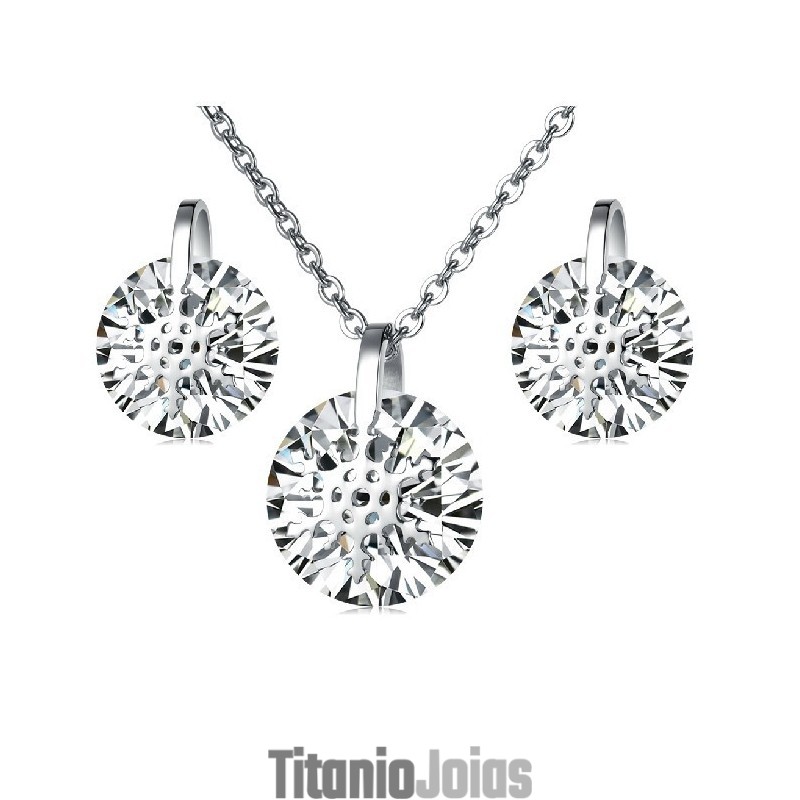 Colar E Brincos Femininos De Titânio Com Floco De Neve E Strass, Qualidade E Quantidade Garantidas Colar E Brincos Femininos De Titânio Com Floco De Neve E Strass, Qualidade E Quantidade Garantidas
