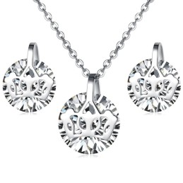Colar E Brincos Femininos De Titânio De Qualidade Confiável Com Strass