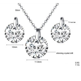Colar E Brincos Femininos De Titânio De Qualidade Confiável Com Strass