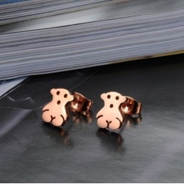 Brincos De Titânio Em Formato De Urso Feminino Com Qualidade E Quantidade Garantidas