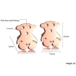 Brincos De Titânio Em Formato De Urso Feminino Com Qualidade E Quantidade Garantidas