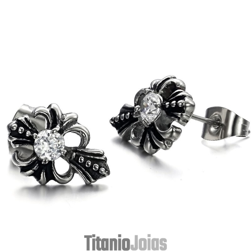 Brincos De Titânio De Qualidade Confiável Com Strass