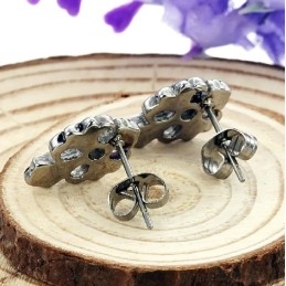 Brincos De Titânio De Qualidade Confiável Com Strass