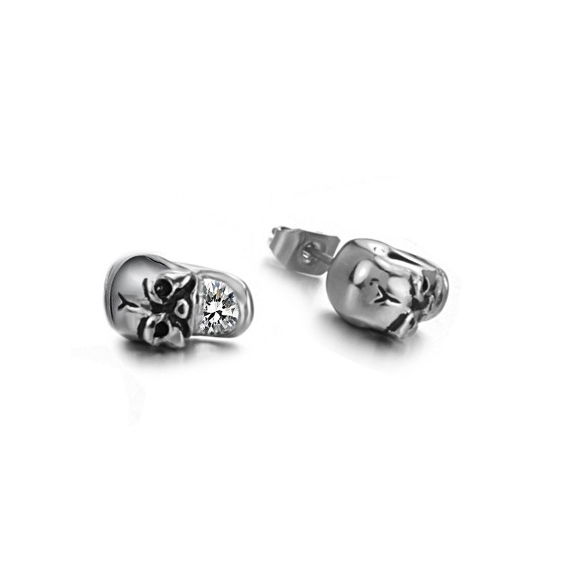 Brincos De Titânio Com Caveira Feminina De Desempenho Confiável E Diamante Brincos De Titânio Com Caveira Feminina De Desempenho Confiável E Diamante