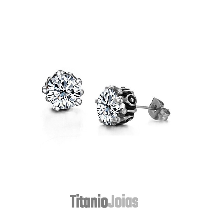 Brincos De Titânio Branco Femininos De Excelente Qualidade Com Strass Brincos De Titânio Branco Femininos De Excelente Qualidade Com Strass