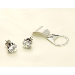Brincos De Titânio Branco Femininos De Excelente Qualidade Com Strass